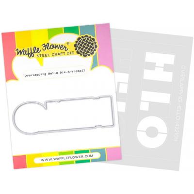 Waffle Flower Stencil + Stanze - Overlapping Hello